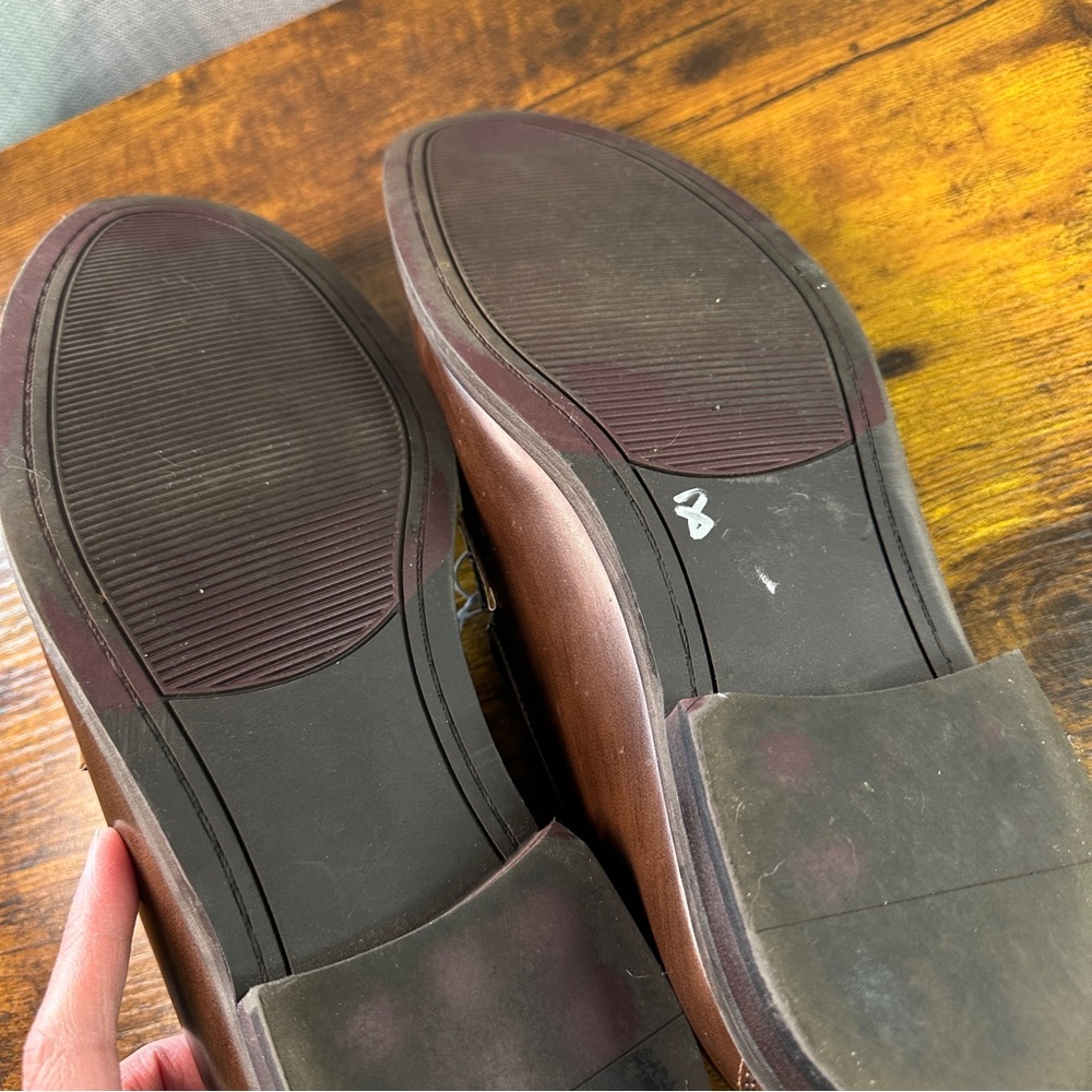 Nine West Men’s Brown Leather Penny Loafers - Slip-On Dress Shoes -Size 11 - Picture 6 of 7
